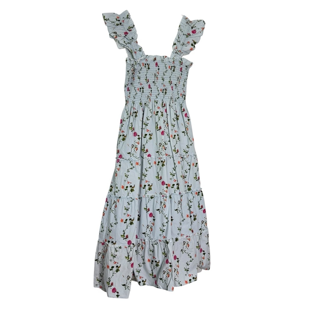 Hill House Light Blue Floral Midi Dress - Picture 7 of 7
